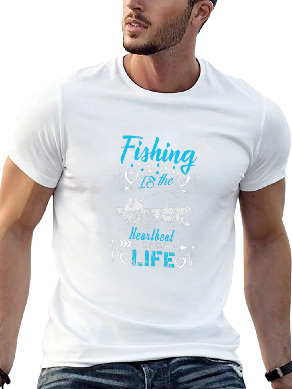 Fishing Heartbeat T-Shirt - Anglers Passion