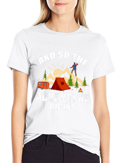 Adventure Begins Camping T-Shirt