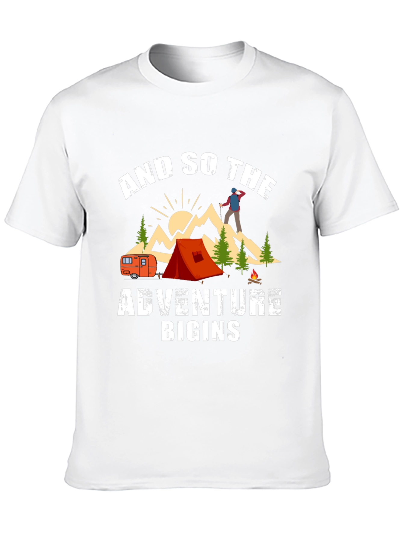 Adventure Begins Camping T-Shirt