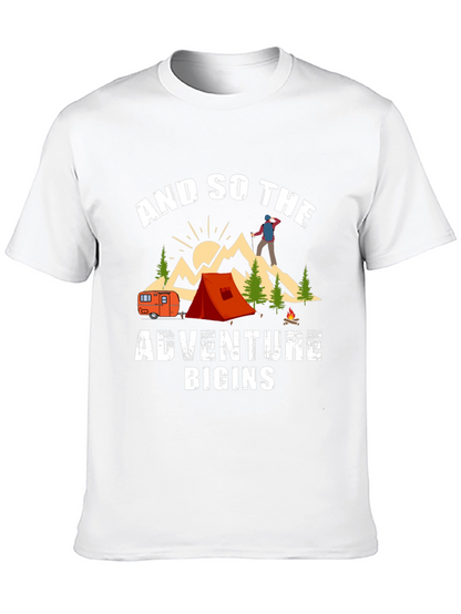 Adventure Begins Camping T-Shirt