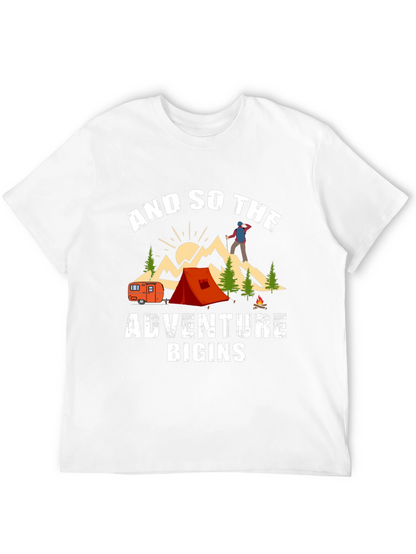 Adventure Begins Camping T-Shirt