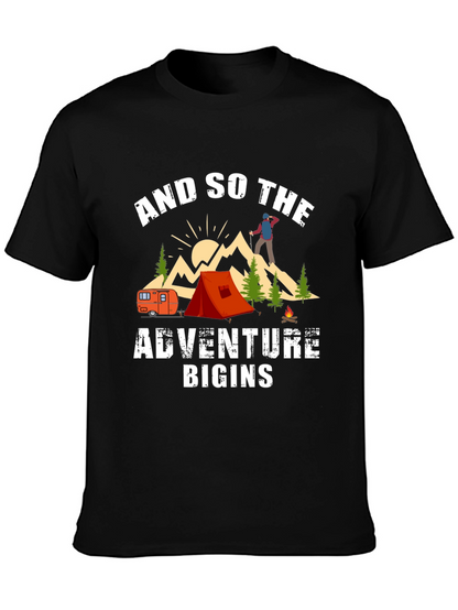 Adventure Begins Camping T-Shirt