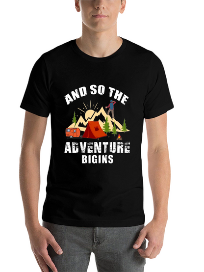 Adventure Begins Camping T-Shirt