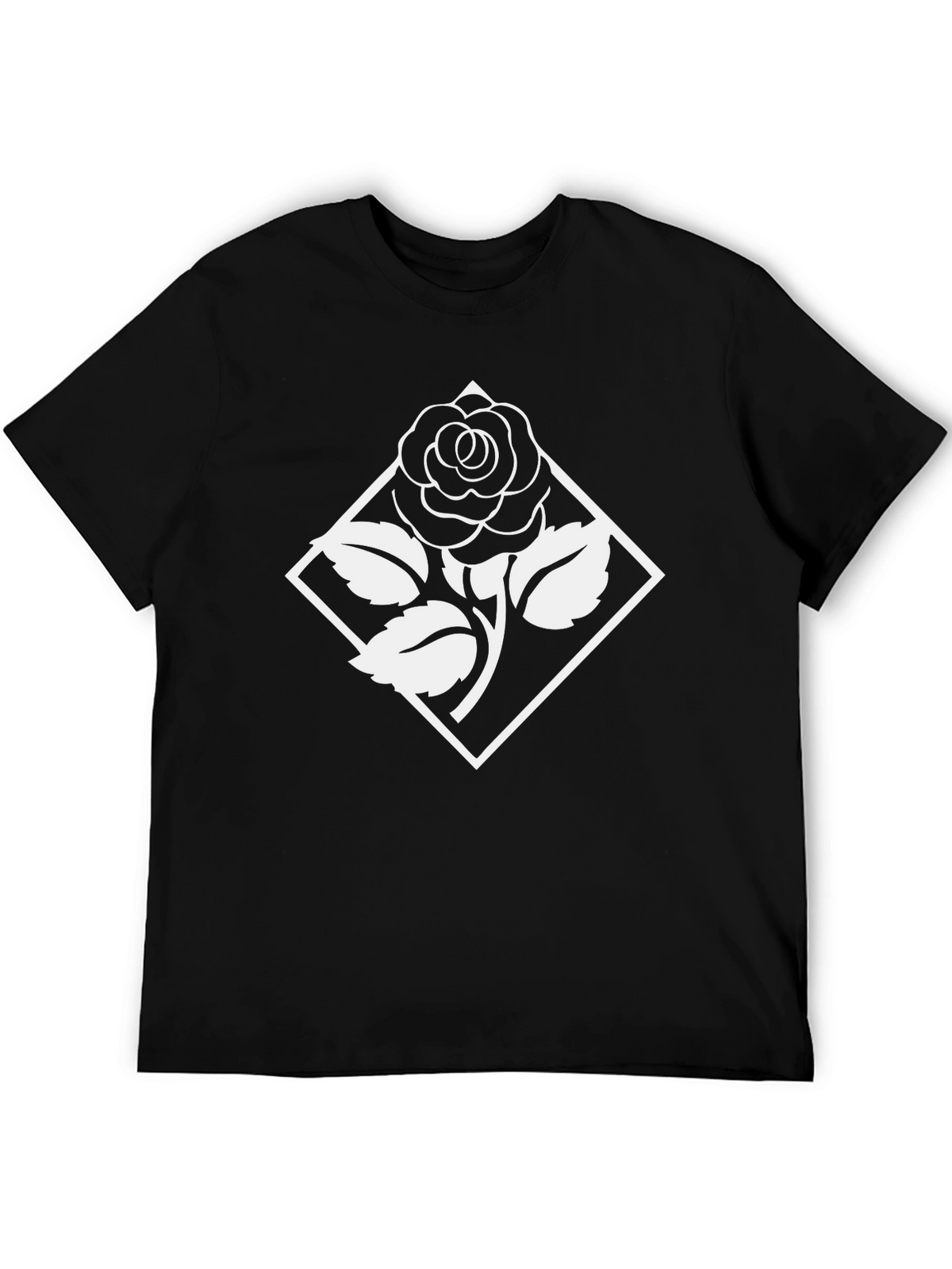 Rose Emblem Graphic T-Shirt - Classic Black Tee