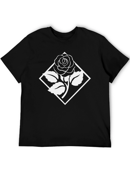 Rose Emblem Graphic T-Shirt - Classic Black Tee