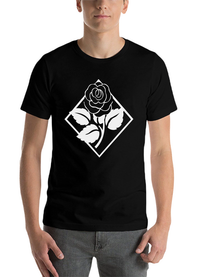 Rose Emblem Graphic T-Shirt - Classic Black Tee