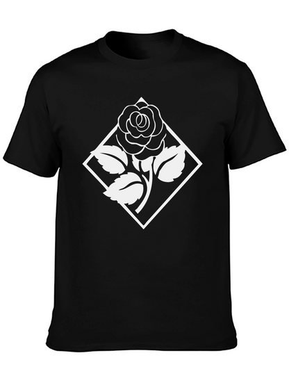 Rose Emblem Graphic T-Shirt - Classic Black Tee