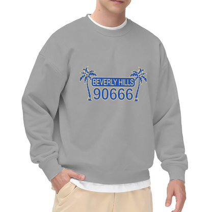 Beverly Hills 90666 Palm Tree Crewneck Sweatshirt | California Vibe Streetwear