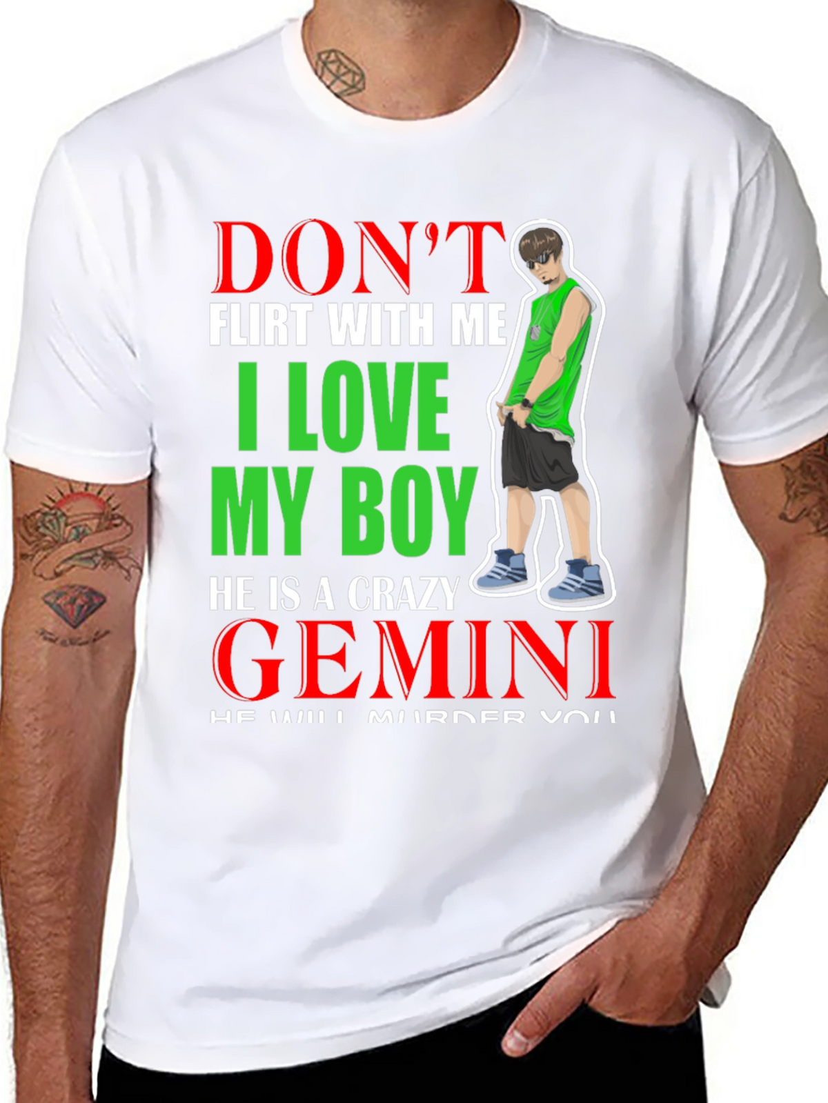 Dont Flirt with Me Gemini Boy T-Shirt