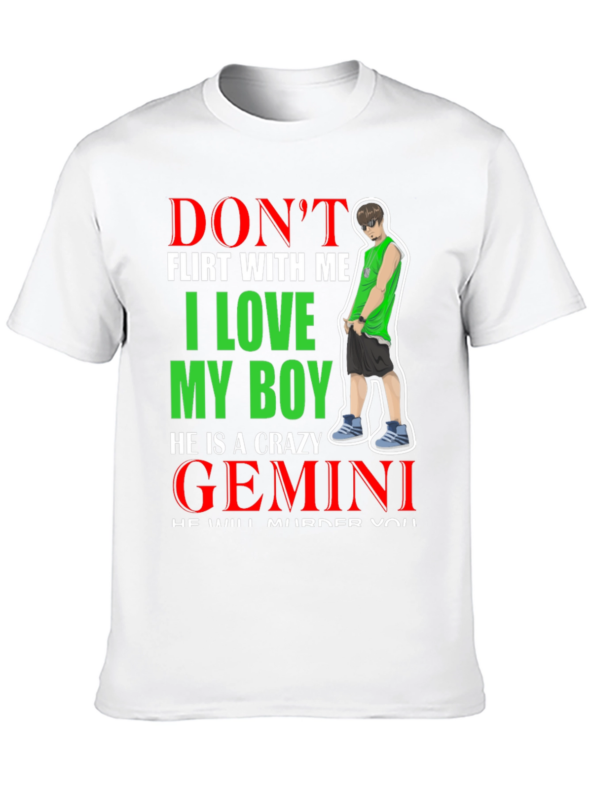 Dont Flirt with Me Gemini Boy T-Shirt