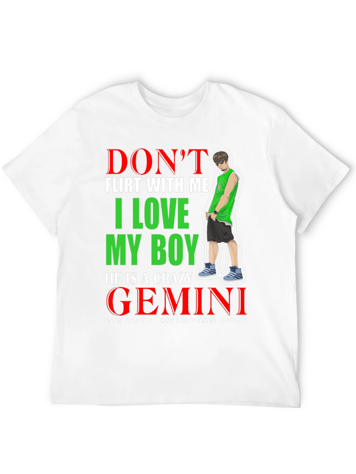 Dont Flirt with Me Gemini Boy T-Shirt