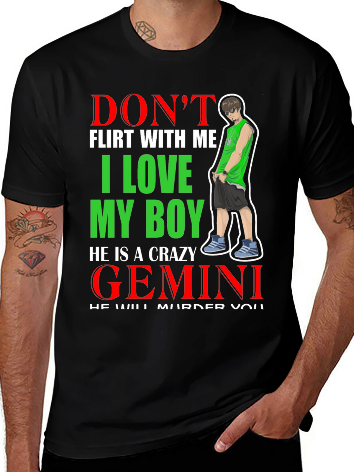 Dont Flirt with Me Gemini Boy T-Shirt