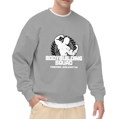 Bodybuilding Squad Together One Lifestyle Gym Crewneck Sweatshirt | Vintage Muscle Flex Pullover, Fitness Gift