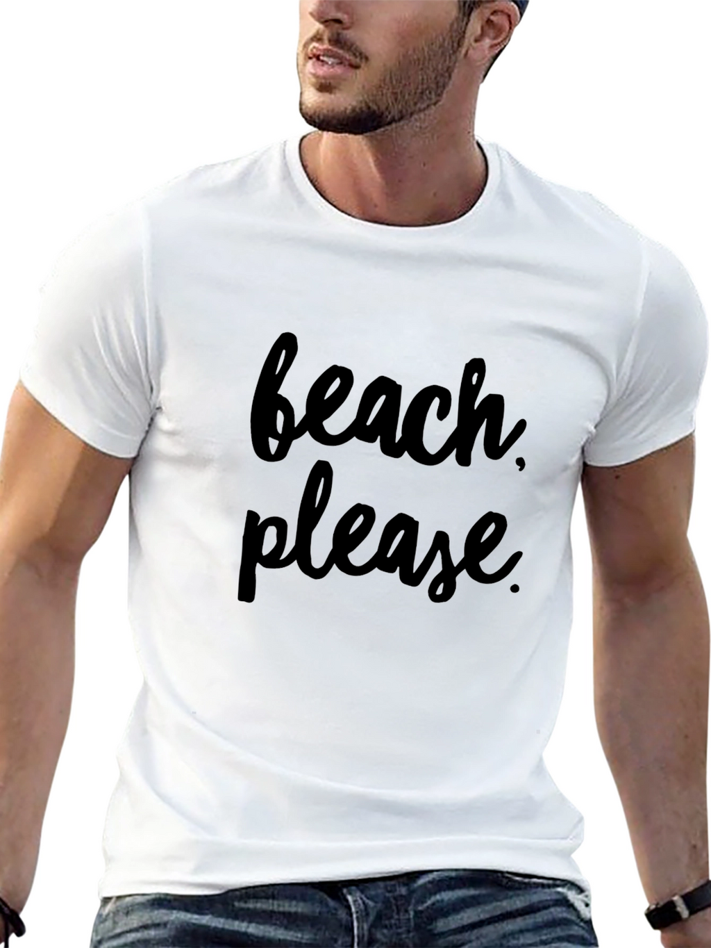 Beach Please Graphic Tee - Soft Cotton T-Shirt