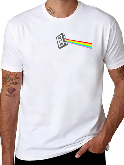 Dark Side Cassette T-Shirt - Classic Rock Rainbow Tee