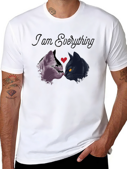 I Am Everything Cat Lover T-Shirt - Black