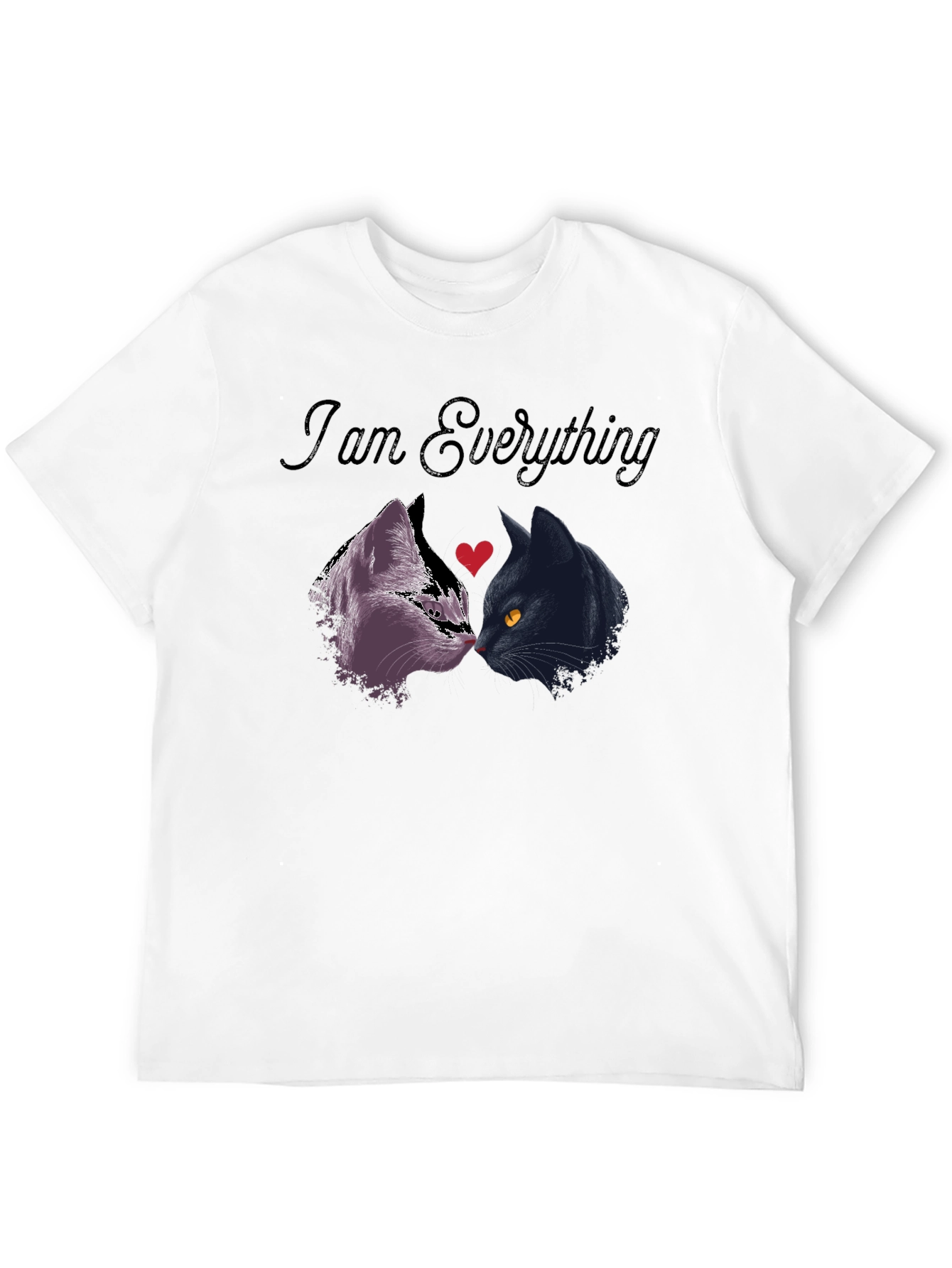 I Am Everything Cat Lover T-Shirt - Black