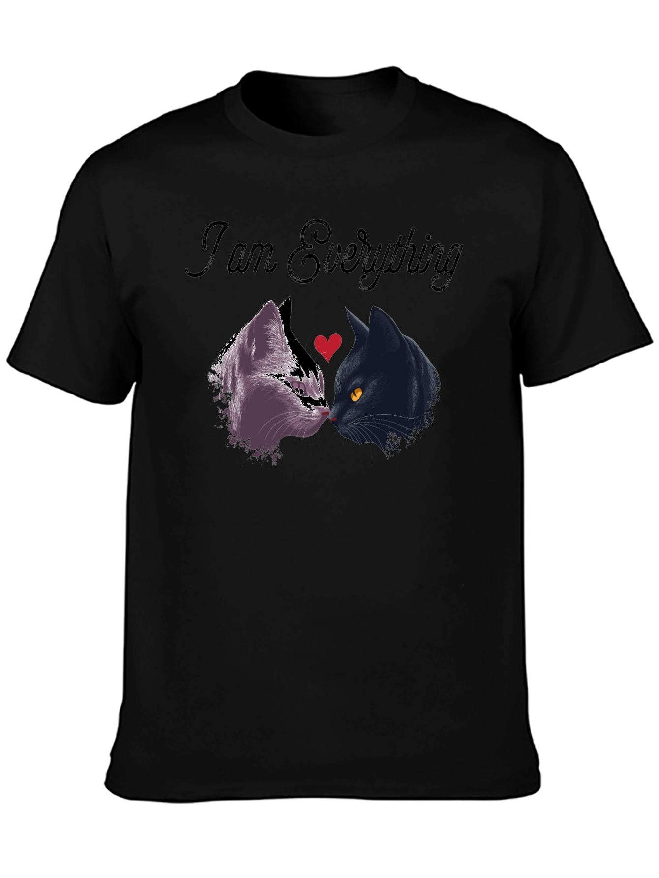 I Am Everything Cat Lover T-Shirt - Black