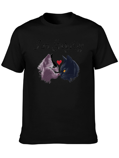 I Am Everything Cat Lover T-Shirt - Black