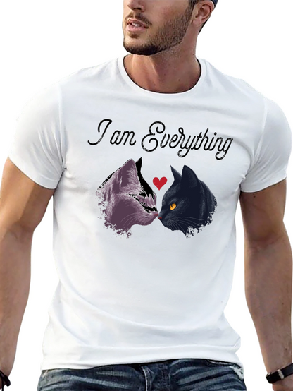 I Am Everything Cat Lover T-Shirt - Black