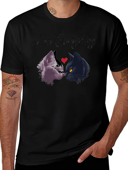 I Am Everything Cat Lover T-Shirt - Black
