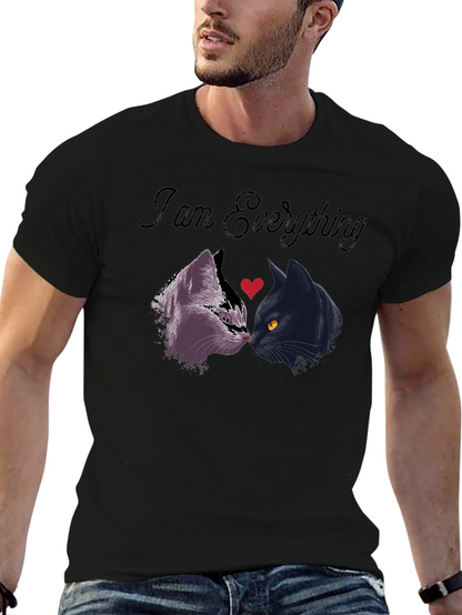 I Am Everything Cat Lover T-Shirt - Black