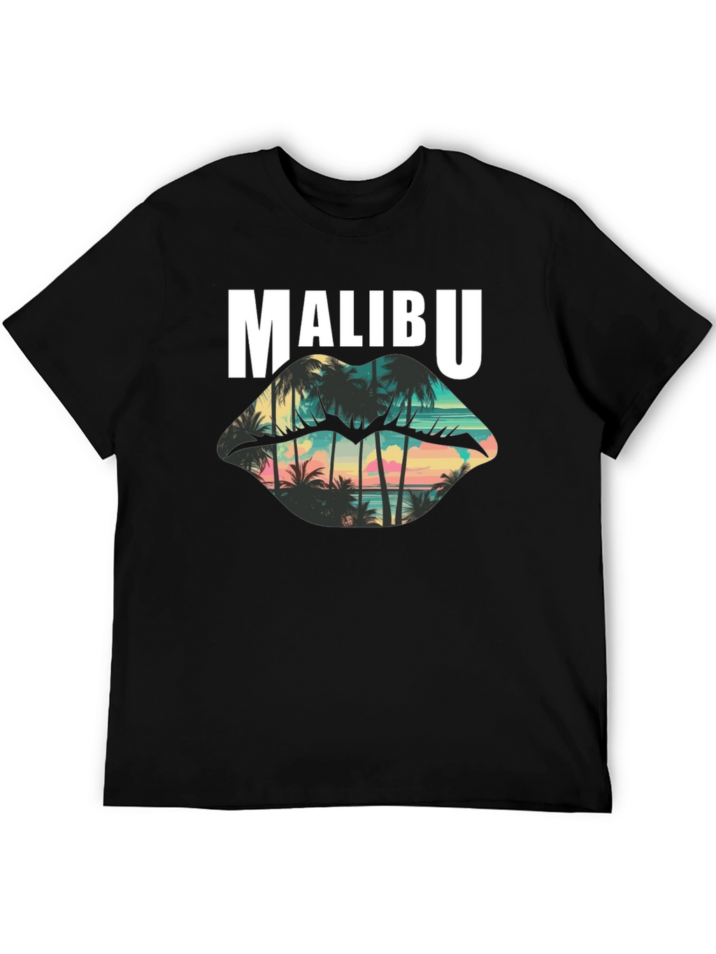 Malibu Palm Sunset Graphic T-Shirt