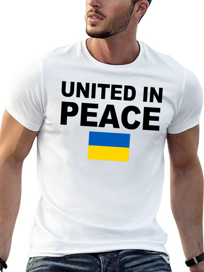 United in Peace Ukraine Flag T-Shirt