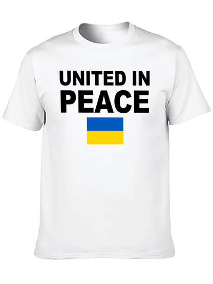 United in Peace Ukraine Flag T-Shirt