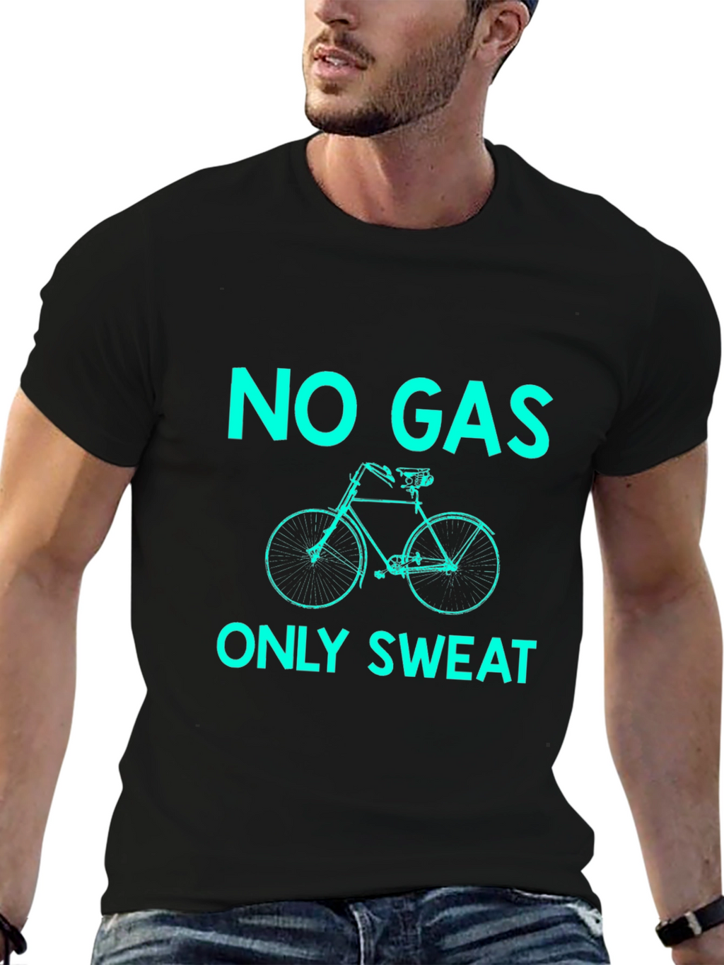 No Gas Only Sweat Black T-Shirt