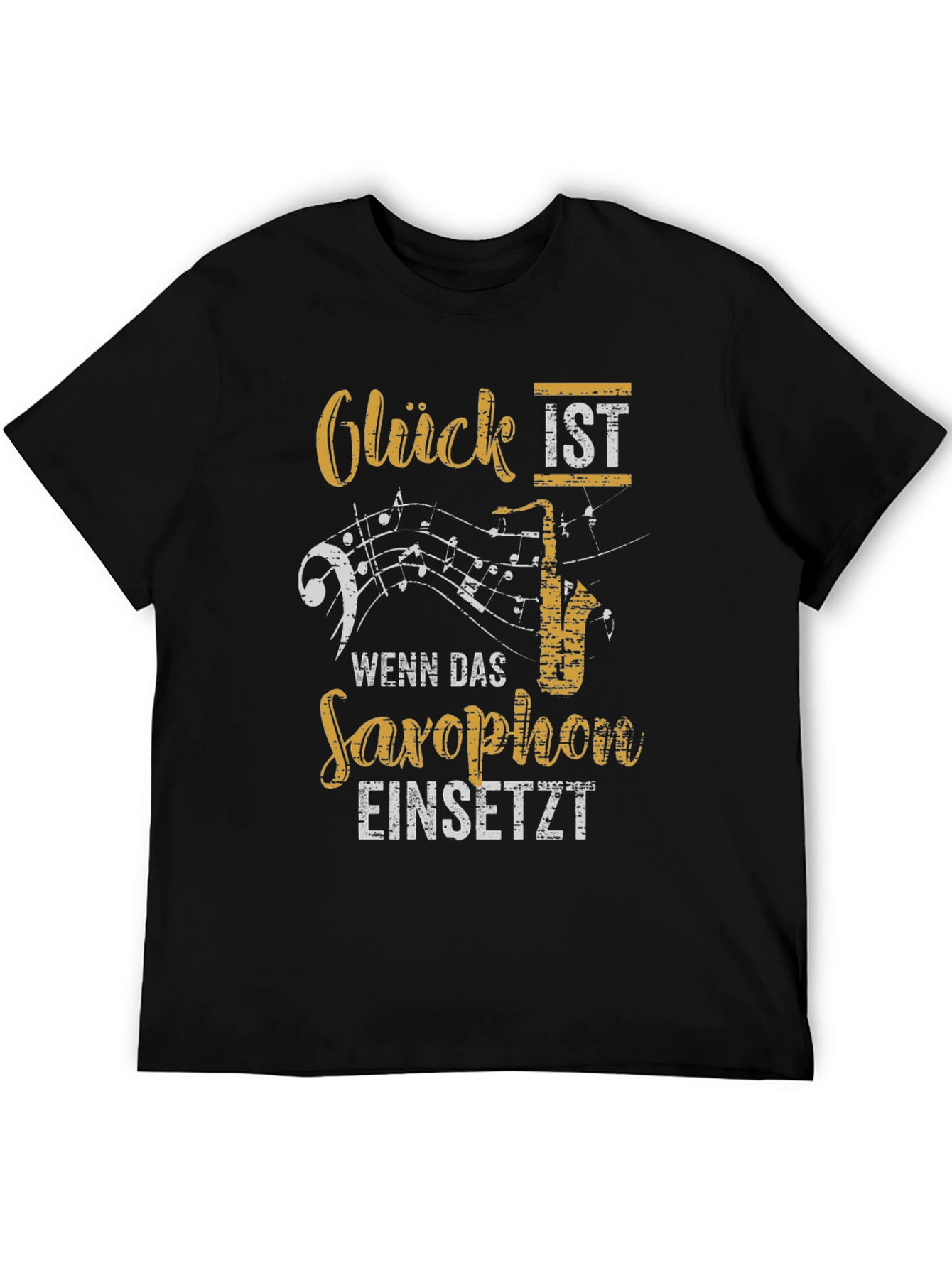 Saxophone Music T-Shirt - Glück ist wenn das Saxophon einsetzt
