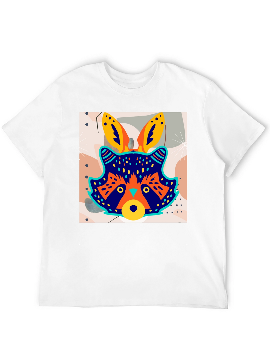 Funky Raccoon Graphic Tee - Stylish Mens Black T-Shirt