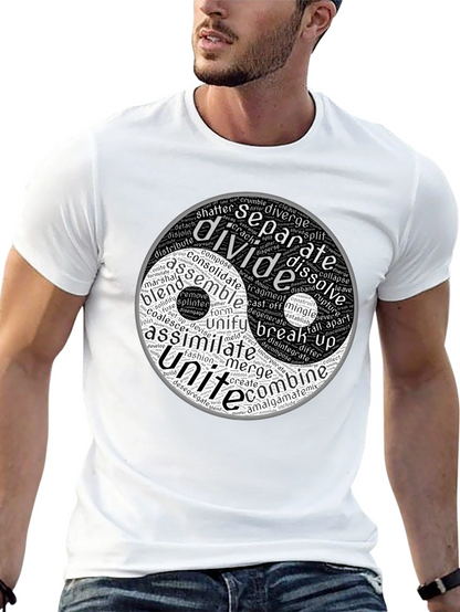 Yin Yang Word Art Graphic T-Shirt