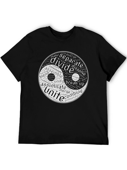 Yin Yang Word Art Graphic T-Shirt