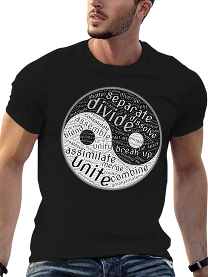 Yin Yang Word Art Graphic T-Shirt