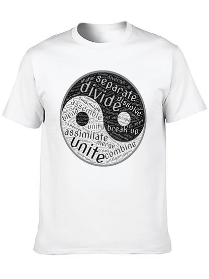 Yin Yang Word Art Graphic T-Shirt