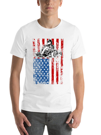 Go Kart USA Flag Graphic Tee - Black