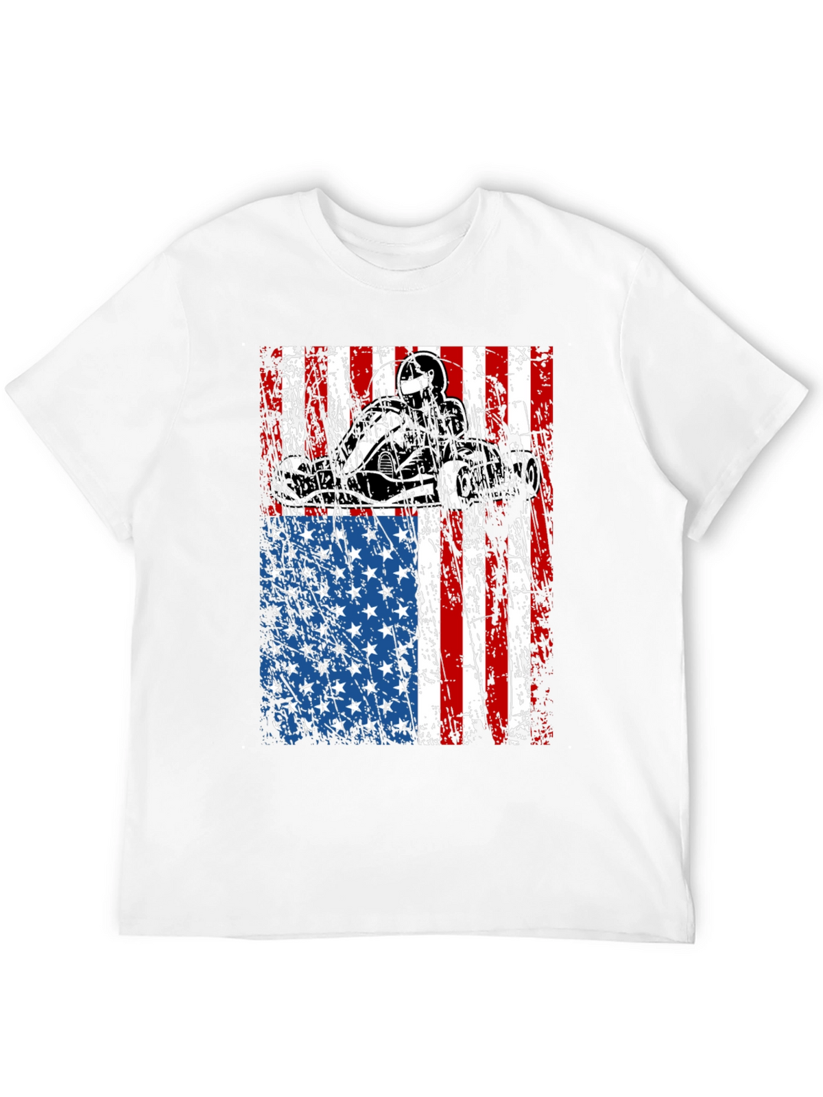 Go Kart USA Flag Graphic Tee - Black