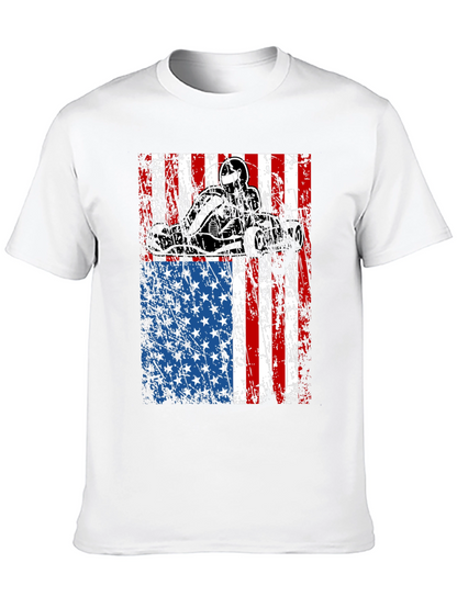 Go Kart USA Flag Graphic Tee - Black