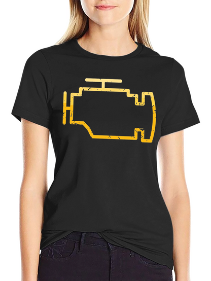 Check Engine Light Graphic Tee - Mechanic Shirt
