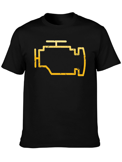 Check Engine Light Graphic Tee - Mechanic Shirt