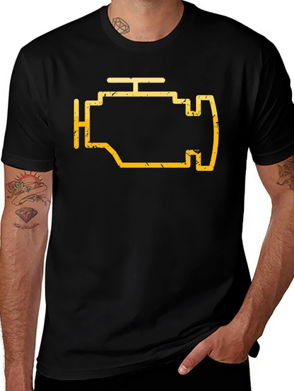 Check Engine Light Graphic Tee - Mechanic Shirt