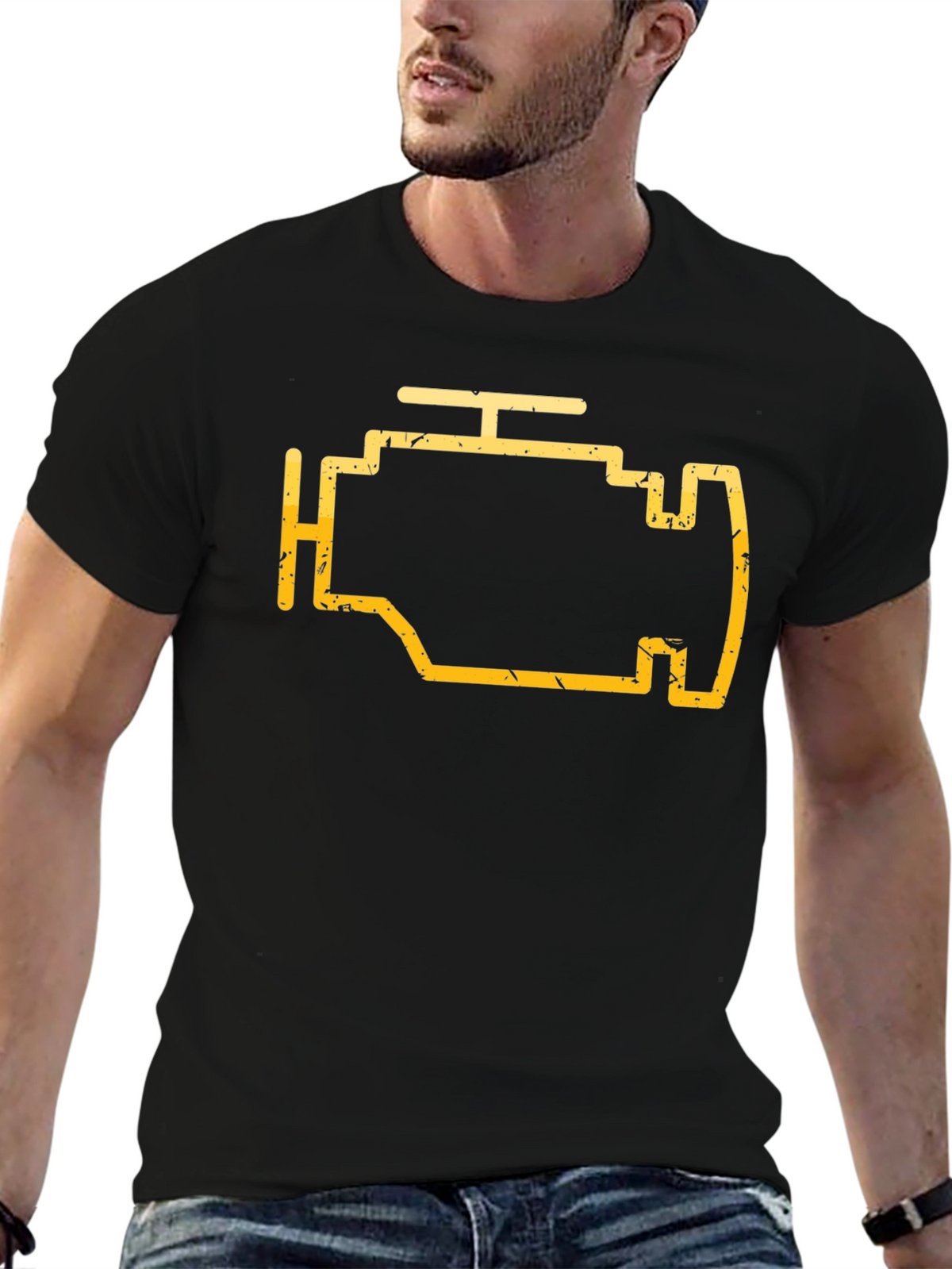 Check Engine Light Graphic Tee - Mechanic Shirt
