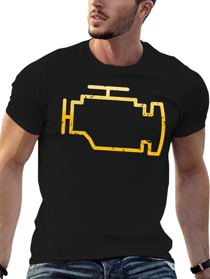 Check Engine Light Graphic Tee - Mechanic Shirt