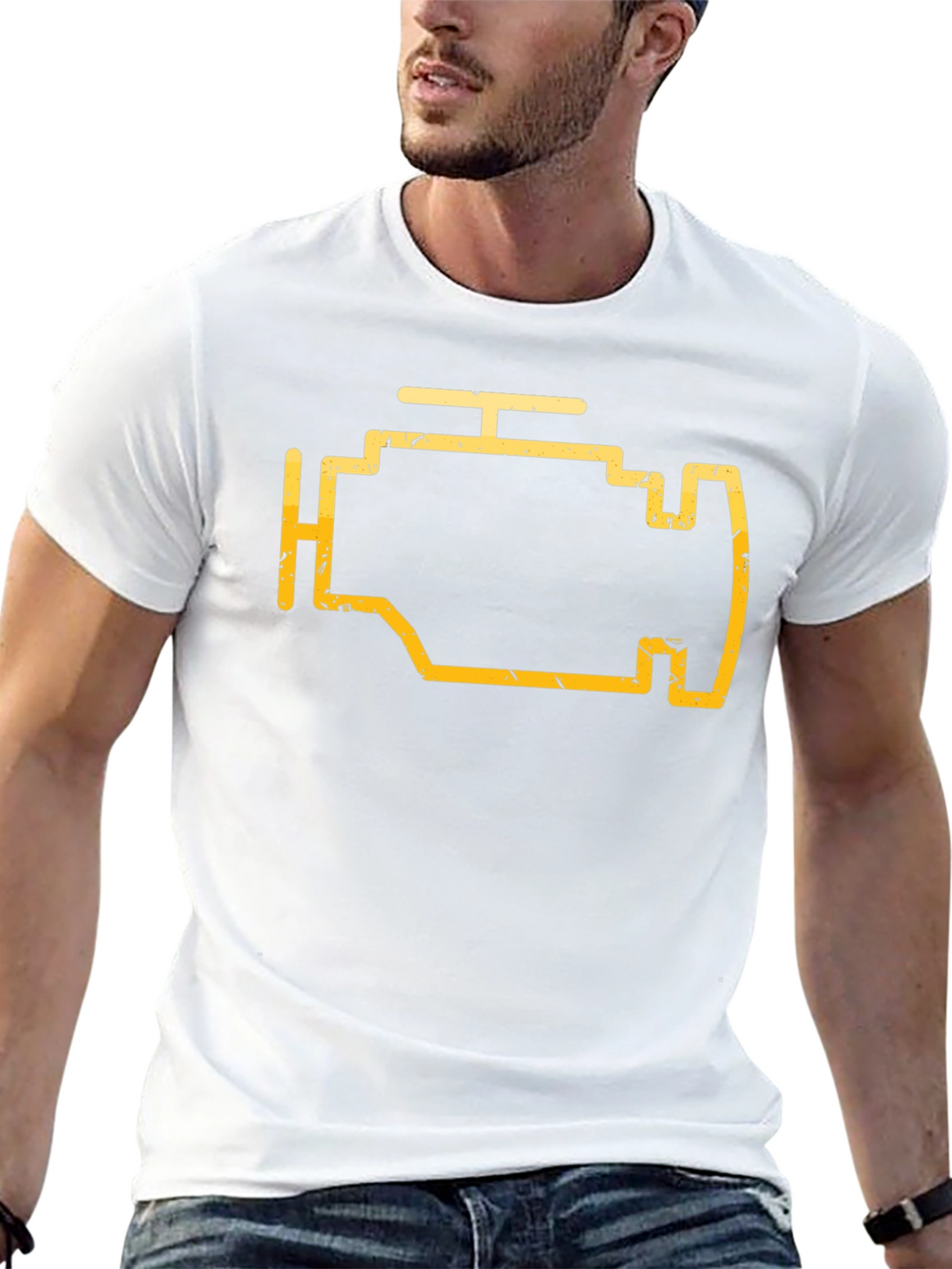 Check Engine Light Graphic Tee - Mechanic Shirt