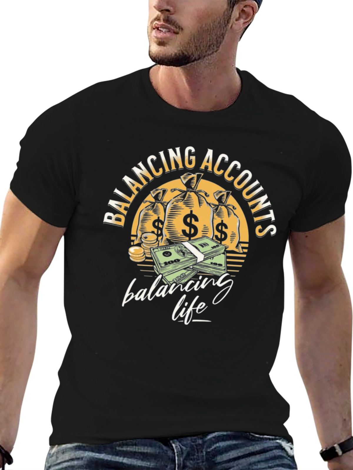 Balancing Accounts T-Shirt - Money Graphic Tee
