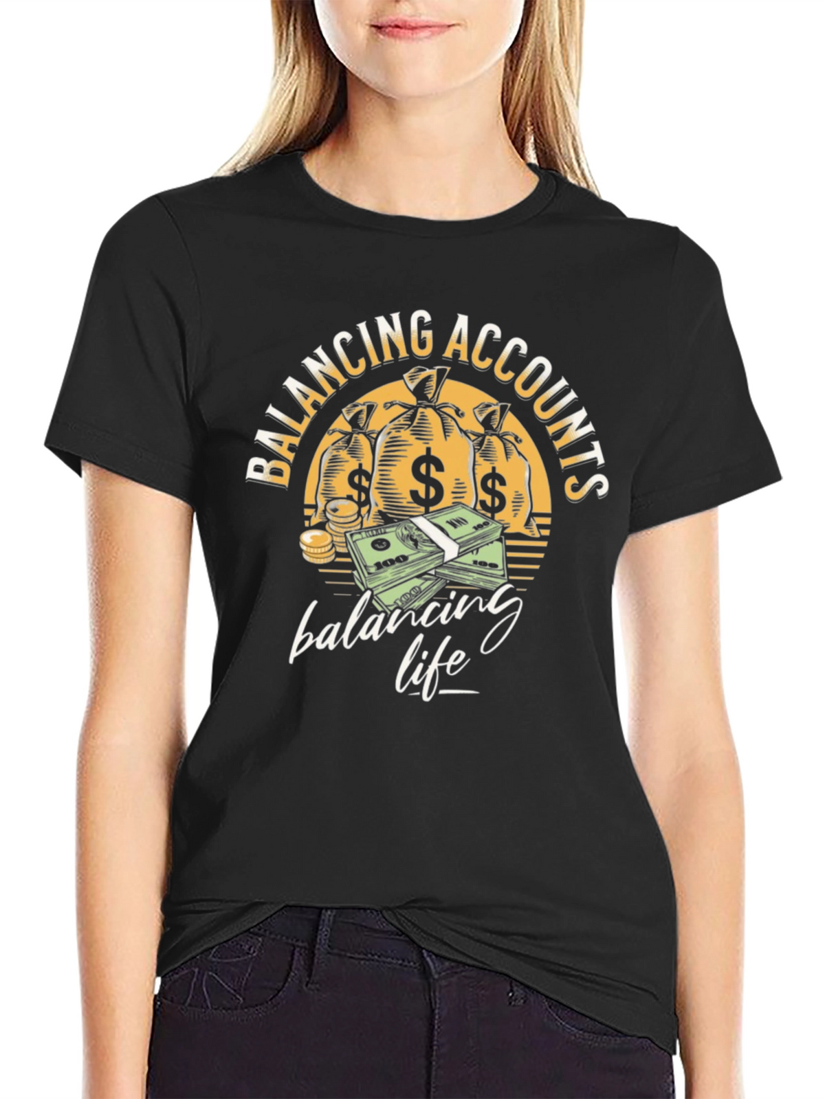 Balancing Accounts T-Shirt - Money Graphic Tee