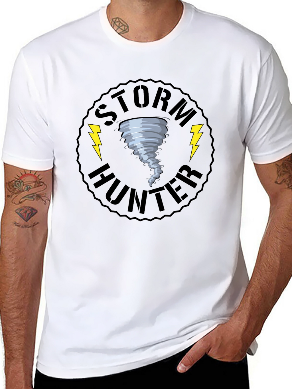 Storm Hunter Black Graphic T-Shirt