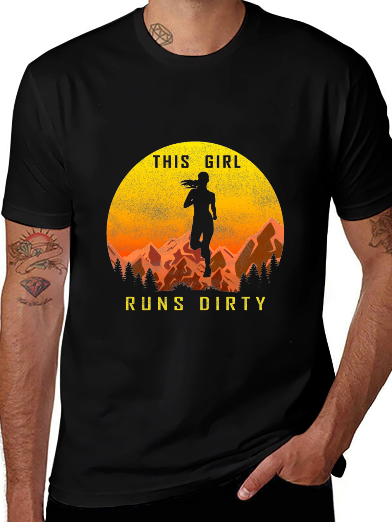 This Girl Runs Dirty T-Shirt - Mountain Trail Running Tee