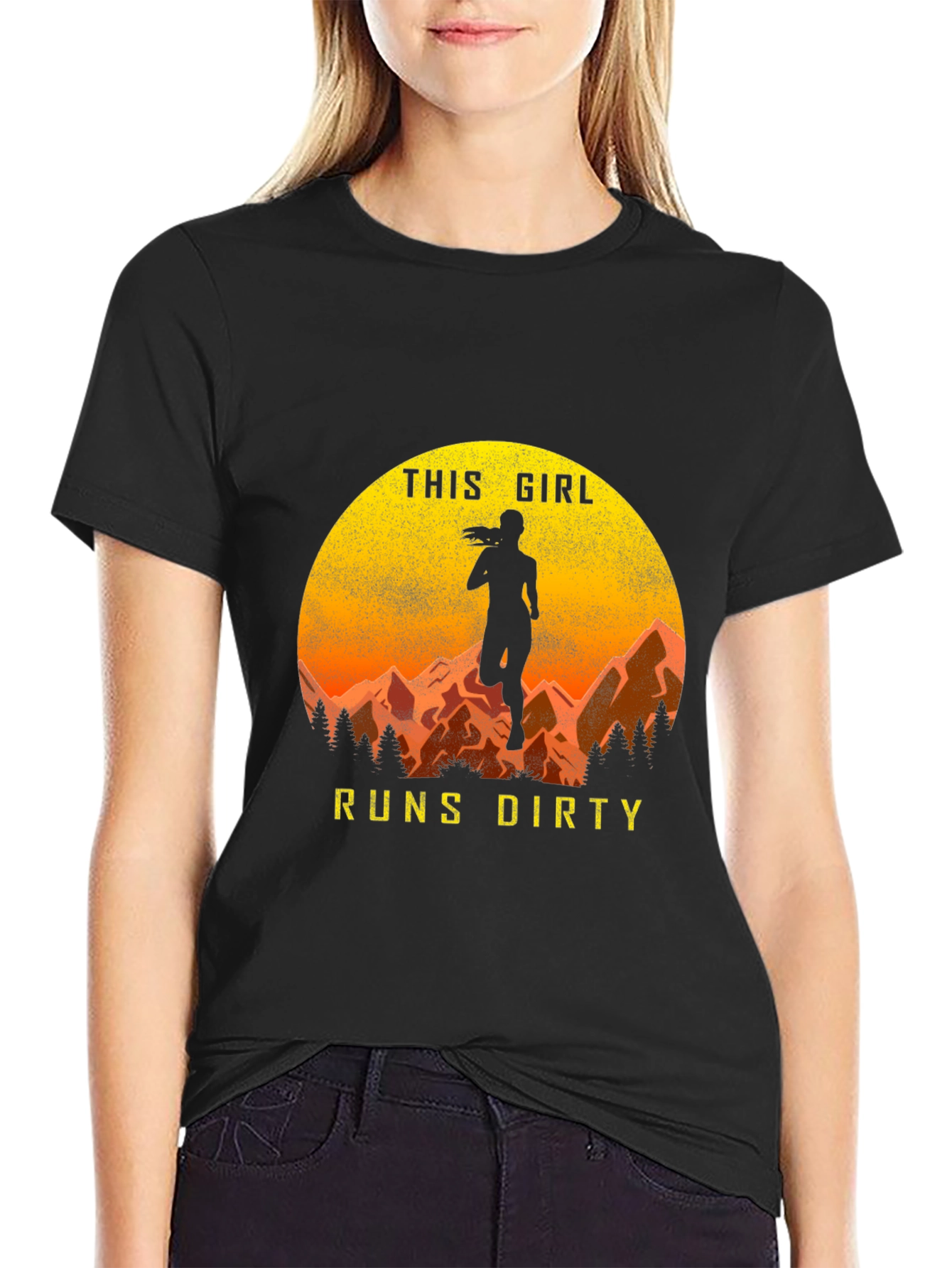 This Girl Runs Dirty T-Shirt - Mountain Trail Running Tee
